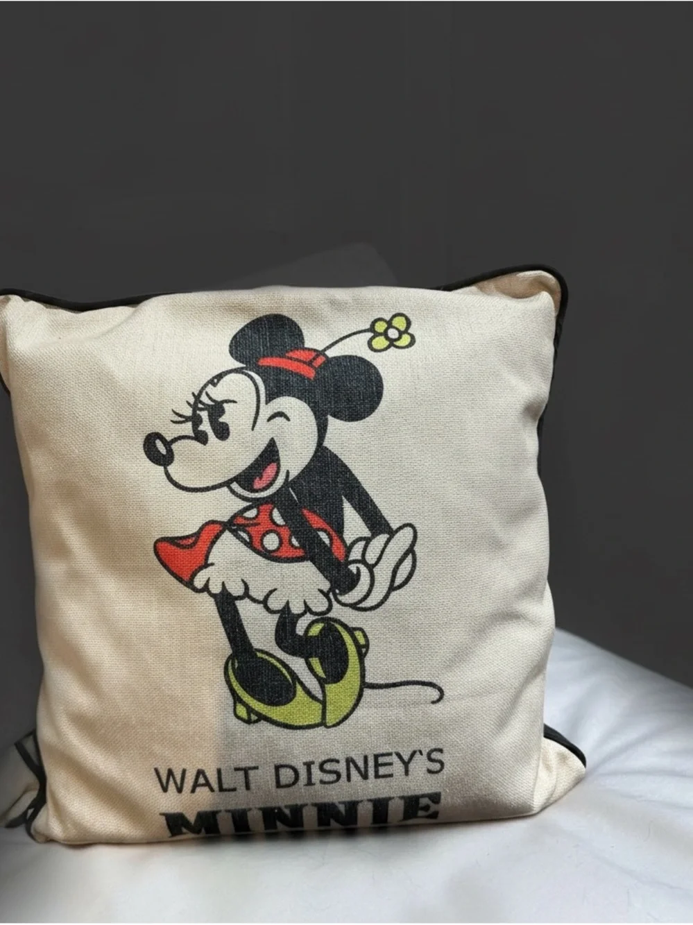 Disney Mickey & Minnie Decorative Pillow Pair - Black, Red, Yellow, Cream